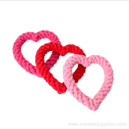 Rose Red Color Organic Cotton Dog Chew Toys